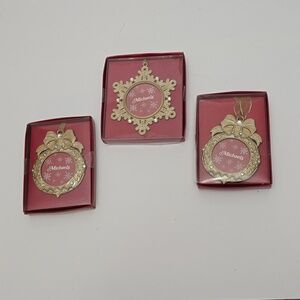 Set of 3 Michael's Mini Rhinestone Hanging Holiday Metal Frames